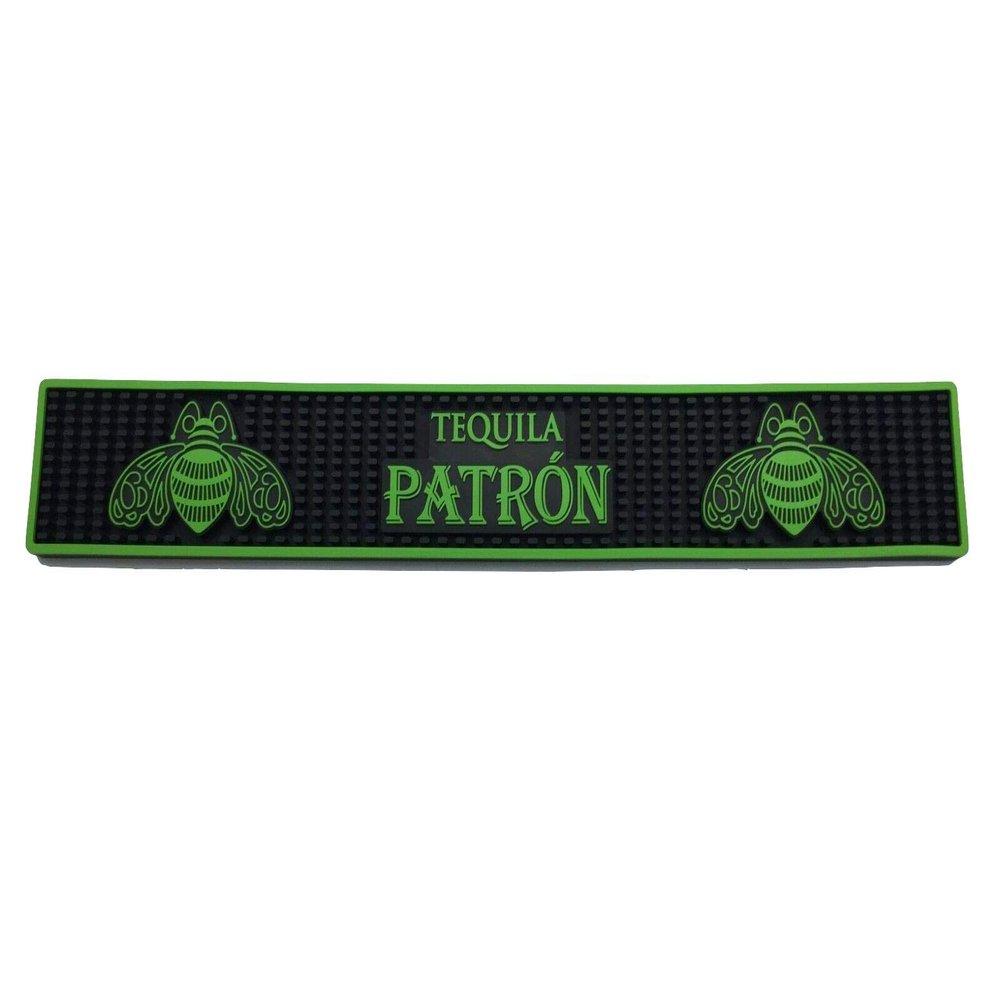 Patron Tequila Professional Series Signature Green Bar Rail Runner Drip Mat