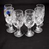 SET of 6 Russian CUT Crystal Shot Glasses on Short Stem 50ml Hand Made view 1
