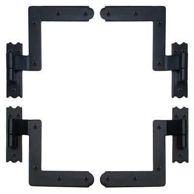 Lynn Cove SH225 NY Style Set for Brick Shutter Hinges and Pintles, Black
