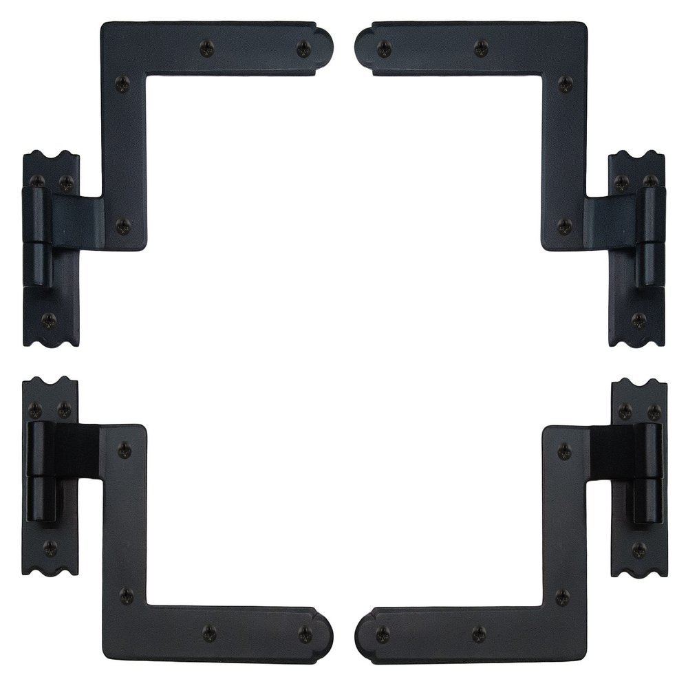 Lynn Cove SH225 NY Style Set for Brick Shutter Hinges and Pintles, Black