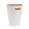 Umbra Woodrow 2-Gallon Modern Wooden Trash Can Wastebasket, Attractive Bin for Garbage or Recycling, Suitable for Home or Office, White/Natural view 1