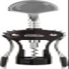 Trudeau Wine Opener Maison Deluxe Wing Corkscrew, Medium, Silver/Black view 1
