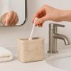 Creative Home Natural Champagne Marble Toothbrush Holder for Bathrooms, Rectangular Bathroom Countertop Organizer, Makeup Brush Holder, 5.5 x 2.6 x 4.5 Inch, Beige view 3