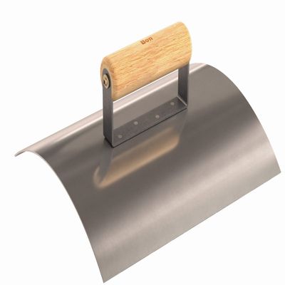 Bon 81-111 8-Inch by 10-Inch Wall Capping Tool with Single Wood Handle, Stainless Steel