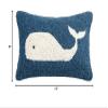 Peking Handicraft 30JSS757C12OB Whale Hook Pillow, 8X12 Throw Pillow view 2