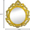 Zingz & Thingz Enchanted Vintage Collection Wooden Wall Mirror, Vintage Hannah Yellow, 15.5x0.5x24 view 2