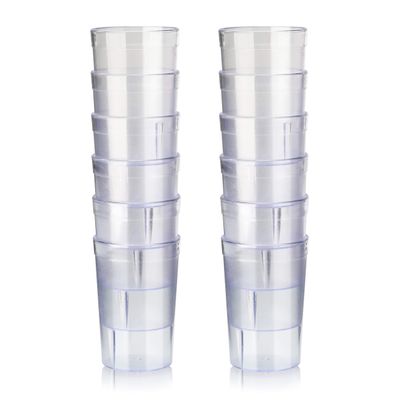New Star Foodservice | Restaurant-Grade Beverage Tumblers (Clear (Set of 12), 8 oz)