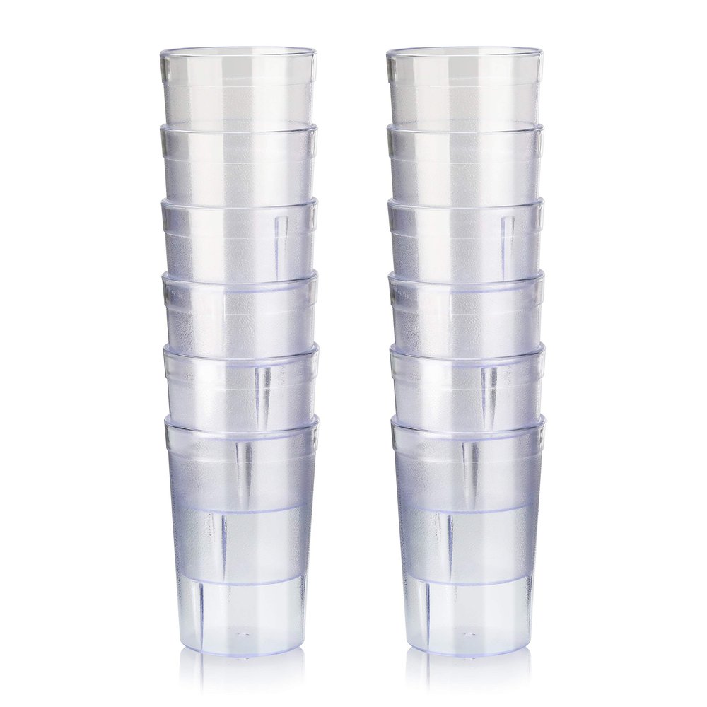 New Star Foodservice | Restaurant-Grade Beverage Tumblers (Clear (Set of 12), 8 oz)
