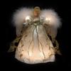 VCO 12" Lighted Cream & Gold Angel Christmas Tree Topper - Clear Lights view 1