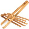 4 Pcs Wooden Toaster Tongs | 6-Inch Premium Maple Kitchen Utensils | Easy-Grip, Anti-Slip Design for Toast, Fruits, Bread, Pickles, Bacon, BBQ, and Parties view 1