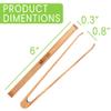 4 Pcs Wooden Toaster Tongs | 6-Inch Premium Maple Kitchen Utensils | Easy-Grip, Anti-Slip Design for Toast, Fruits, Bread, Pickles, Bacon, BBQ, and Parties view 3