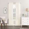 No. 918 Emily Sheer Voile Rod Pocket Curtain Panel, 59 in x 216 in, Eggshell view 4