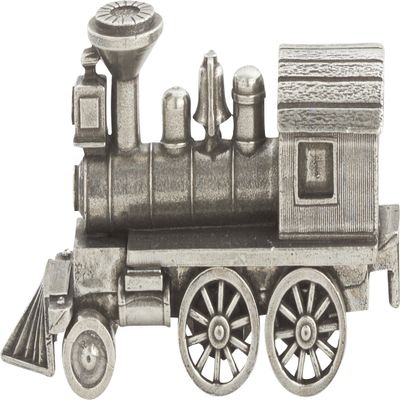DANFORTH Birthday Train Engine  Candleholder - Handcrafted Pewter Birthday Party Decorations  1 1/2" Tall by 2 1/2" Wide, Made in USA
