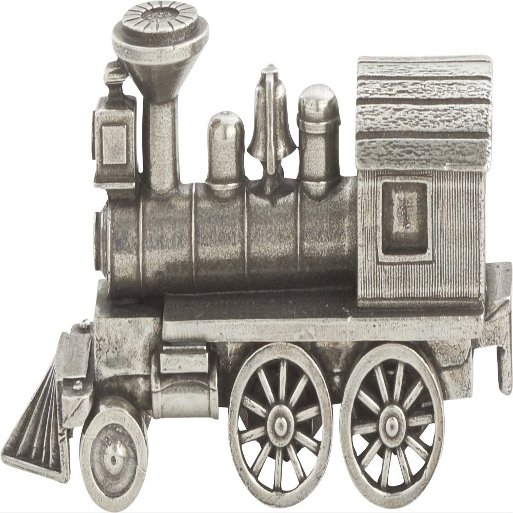 DANFORTH Birthday Train Engine Candleholder - Handcrafted Pewter Birthday Party Decorations 1 1/2" Tall by 2 1/2" Wide, Made in USA
