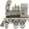 DANFORTH Birthday Train Engine  Candleholder - Handcrafted Pewter Birthday Party Decorations  1 1/2" Tall by 2 1/2" Wide, Made in USA view 1