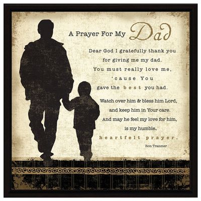 Dexsa Prayer for My Dad Wood Frame Easel Plaque for Fathers Day, Birthday Gift for Dad | Made in USA | Bonus Dad Gift, Father-in-Law Picture Frame | Best Dad Plaque from Son or Daughter | 7.5x7.5 in