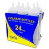 New Star Foodservice 24 oz Clear Squeeze Bottle, Wide Mouth, Pack of 6 view 2