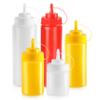 New Star Foodservice 24 oz Clear Squeeze Bottle, Wide Mouth, Pack of 6 view 4