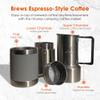 nCamp - Caf, Portable Coffee Maker, Portable Espresso Machine, Compact Camping Coffee Maker, Stainless Steel Travel Coffee Maker with Camping Coffee Cup, Reusable, 12 oz view 3