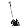 simplehuman Toilet Plunger and Caddy Stainless Steel, Black view 1