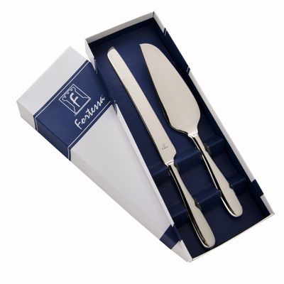 Fortessa Grand City Stainless Steel Cake Serving Set in a Box