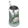 Ireland Glass Beer Stein With Pewter Lid and Pewter Shamrock view 2