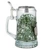 Ireland Glass Beer Stein With Pewter Lid and Pewter Shamrock view 4