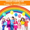 Fun Express Jumbo Rainbow Bulletin Board Decorations Set - 10 Ft Classroom Cutouts with Cloud Designs | Perfect for Teacher Classroom Decor, Preschool & School Displays | Colorful Party Backdrop Kit view 3