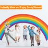 Fun Express Jumbo Rainbow Bulletin Board Decorations Set - 10 Ft Classroom Cutouts with Cloud Designs | Perfect for Teacher Classroom Decor, Preschool & School Displays | Colorful Party Backdrop Kit view 4