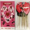 [USA-SALES] Valentines Day Photo Booth Props Wedding Photo Props, ATTACHED, NO DIY REQUIRED, Party Decorations Photo Booth Mustaches Lips Hearts Ready 2B Used view 2