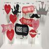 [USA-SALES] Valentines Day Photo Booth Props Wedding Photo Props, ATTACHED, NO DIY REQUIRED, Party Decorations Photo Booth Mustaches Lips Hearts Ready 2B Used view 3