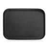 New Star Foodservice 24975 Restaurant Grade Non-Slip Tray, Plastic, Rubber Lined, Rectangular, 12-Inch x 16-Inch, Black view 1