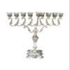 Legacy Judaica Silver-Plated Menorah, Large view 1