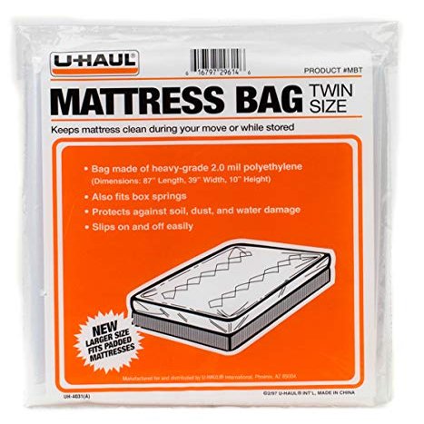 U-Haul Twin Mattress Bag for Moving and Storage Protection  87 x 39 x 10 Bag