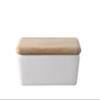 LSA DI38 Dine Butter Dish & Oak Lid H2.5in W5.5in D3.5in view 1