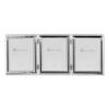 Lawrence Frames 510745T Silver Plated Double Bead Hinged Triple Picture Frame, 4 by 5-Inch view 1
