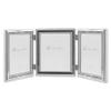 Lawrence Frames 510745T Silver Plated Double Bead Hinged Triple Picture Frame, 4 by 5-Inch view 2