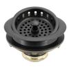 Westbrass D2165-12 Post Style Large Kitchen Basket Strainer with Waste Disposal Flange and Stopper, Oil Rubbed Bronze view 3