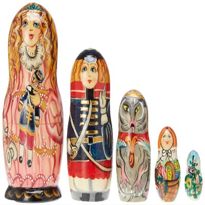 5 Piece Clara Nutcracker Matreshka Nesting Doll Set - 1301152 by G.DeBrekht