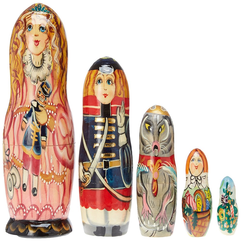 5 Piece Clara Nutcracker Matreshka Nesting Doll Set - 1301152 by G.DeBrekht