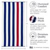 Laguna Beach Textile Co. Striped Cabana Beach Towel - Oversized, Plush 630 GSM Cotton - Red, White and Blue view 3
