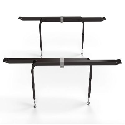 Bed Slats Center Support System | Adjustable Length & Height Tubular Steel with 4 Legs | Fits Full, Queen, King & California King Bed Frames
