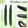Gresorth 2pcs Soft PU Artificial Cucumber Fake Vegetable Decoration Lifelike Home Kitchen House Table Show view 2