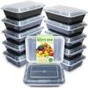 Enther Meal Prep Containers 12 Pack 1 Compartment Single Lids Food Storage Bento BPA Free | Stackable | Reusable Lunch Boxes, Microwave/Dishwasher/Freezer Safe Portion Control (28 oz) view 1