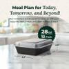 Enther Meal Prep Containers 12 Pack 1 Compartment Single Lids Food Storage Bento BPA Free | Stackable | Reusable Lunch Boxes, Microwave/Dishwasher/Freezer Safe Portion Control (28 oz) view 3