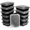 Premium Meal Prep Food Containers with Lids [Heim Concept] Durable Reusable Top Rack Dishwasher Safe Leak-Resistant Microwavable Compact Stackable Storage Meal Prep To-Go Container Convenience 12-pack view 3