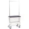 R&B Wire 200F56 Extra Large Heavy Duty Wire Laundry Cart | 4.5 Bushel | Steel Frame with Chrome Finish | Commercial Laundry Basket | Industrial Bumper | 5" Clean Wheel System Casters view 1