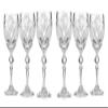 Belarus Set of 6 Russian Vintage Crystal Cut Vodka Shot Glasses, Long Stem, 2 oz Hand Made view 1