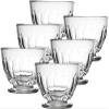 La Rochere Perigord Mini Glass Bowls Set of 6  Classic French Mini Footed Bowls with Faceted Ribbed Design  Pressed Small Glass Dessert Cups for Fruit, Ice Cream & Elegant Entertaining (4.5 Oz) view 1