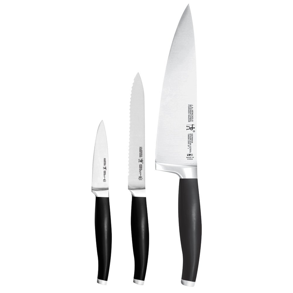 J.A. Henckels International Forged Razor 3 Piece Starter Set, Silver